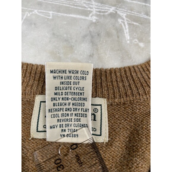 LL Bean Lamb’s Wool Sweater Brown - Picture 7 of 7
